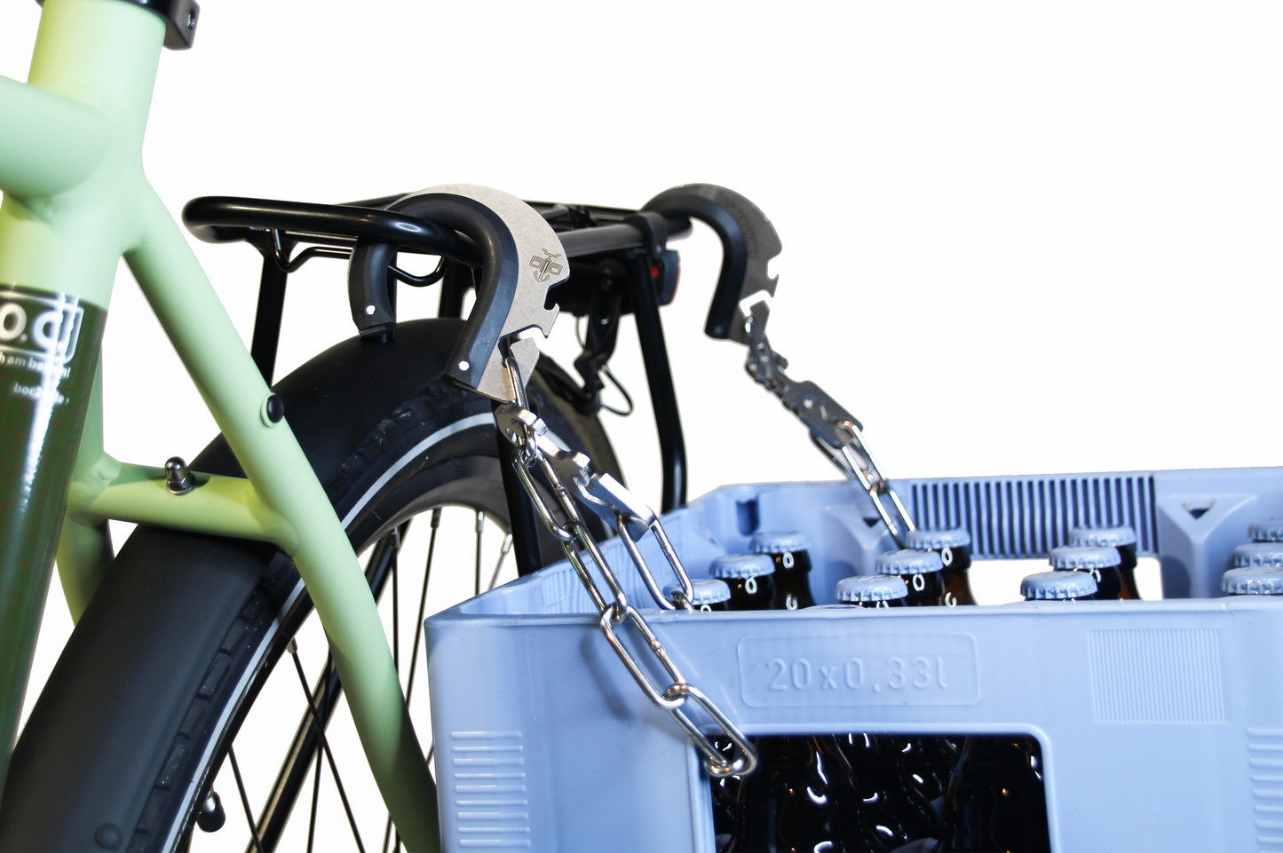 LASTENANKER - Fahrrad Kistenhalterung aus Edelstahl